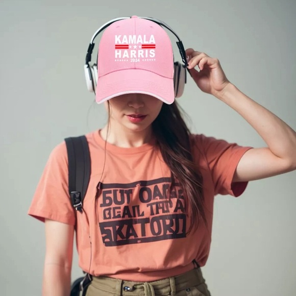 Kamala Harris 2024 Pink Adjustable Baseball Cap - Picture 14 of 14